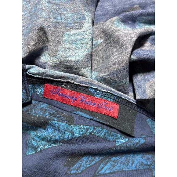 Robert Graham Shirt Mens 2XL Blue Dragon Floral Graphic Tee Camouflage Pattern - Picture 6 of 6